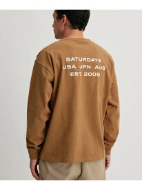 Max Weight LS Tee Saturdays NYC サタデーズ　ニューヨークシティ トップス カットソー・Tシャツ ネイビー ホワイト ベージュ ブラック ブラウン【送料無料】[Rakuten Fashion]