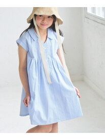 【SALE／19%OFF】【KIDS/キッズ】コードレーンシャツワンピース ROPE' PICNIC KIDS ロペピクニック ワンピース・ドレス ワンピース ブラック ブルー【RBA_E】[Rakuten Fashion]