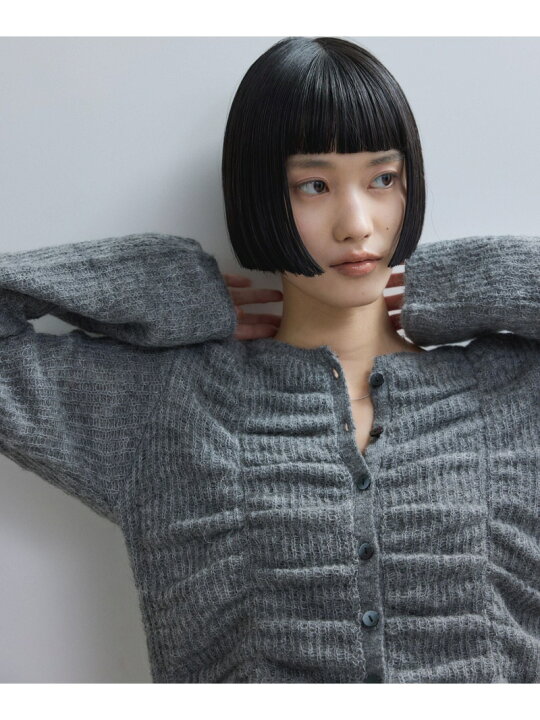 楽天市場】【WEB限定】ダブルモヘアシャーリングカーディガン ADAM ET 