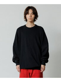 【WEB限定】ルーズシルエット ミラノリブ モックネック ニットプルオーバー / ユニセックス ADAM ET ROPE' HOMME アダムエロペ トップス ニット ブラック ブルー オレンジ【送料無料】[Rakuten Fashion]