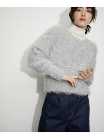 【SALE／50%OFF】イタリアヤーンメタルラメニット ADAM ET ROPE' FEMME アダムエロペ トップス ニット シルバー レッド【RBA_E】【送料無料】[Rakuten Fashion]