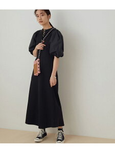 【WEB限定】ボタンディテールワンピース ADAM ET ROPE' アダムエロペ ワンピース ワンピースその他 ブラック ベージュ グリーン【先行予約】*【送料無料】[Rakuten Fashion]
