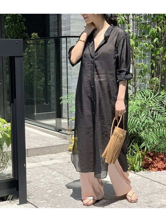楽天市場 Rakuten Fashion Sale 70 Off バンドカラーシアーシャツワンピース Adam Et Rope アダムエロペ ワンピース ワンピースその他 ブラック ホワイト グリーン Rba E 送料無料 J Adore Jun Online
