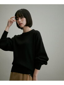 【WEB・一部実店舗限定】WOOL混リブプルオーバー ADAM ET ROPE' FEMME アダムエロペ トップス ニット ブラック グレー ベージュ グリーン【送料無料】[Rakuten Fashion]