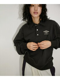 【UMBRO for ADAM ET ROPE'】COLLARED SWEAT PO ADAM ET ROPE' FEMME アダムエロペ トップス スウェット・トレーナー ブラック ホワイト【送料無料】[Rakuten Fashion]