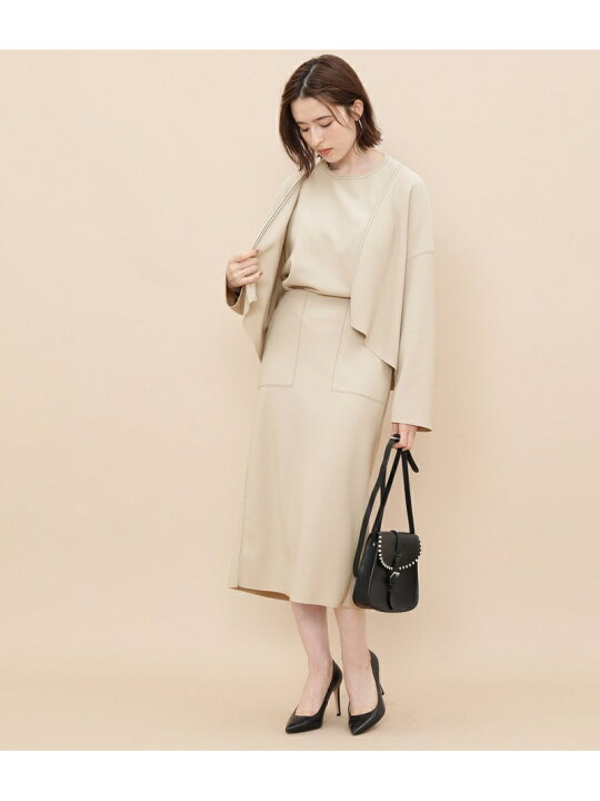 楽天市場】【SALE／40%OFF】ニットジョーゼットボンディングロング  