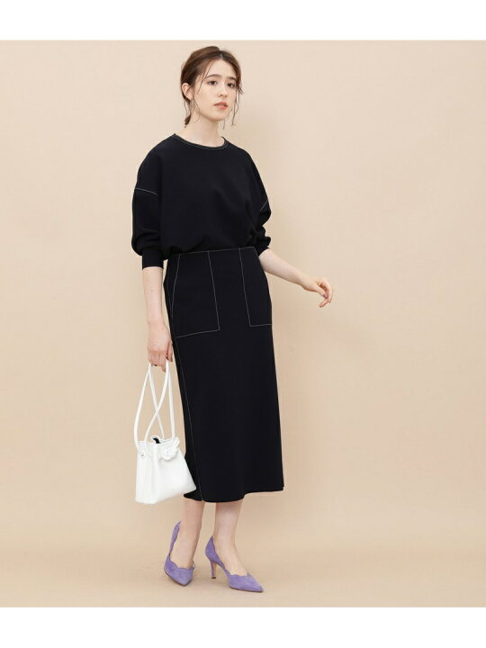 楽天市場】【SALE／40%OFF】ニットジョーゼットボンディングロング  