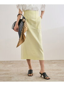 【洗える】サテンリネン ポケット付きタイトスカート【34サイズ/J'aDoRe・店舗限定】/25SS ROPE' ロペ スカート その他のスカート イエロー ブラウン ネイビー ベージュ【送料無料】[Rakuten Fashion]