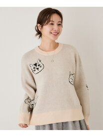 【SALE／30%OFF】多種ネコ柄ジャガードプルオーバー JAYRO ジャイロ トップス ニット グレー ホワイト ネイビー【RBA_E】【送料無料】[Rakuten Fashion]