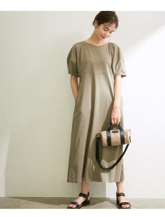 楽天市場 Sale 50 Off フォルム袖カットソーワンピース Rope ロペ ワンピース ワンピースその他 カーキ ネイビー パープル Rba E 送料無料 Rakuten Fashion J Adore Jun Online