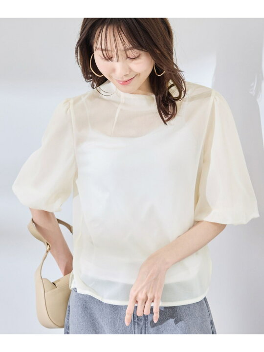 楽天市場】【SALE／50%OFF】袖ボリュームブライトシアーブラウス ROPE 