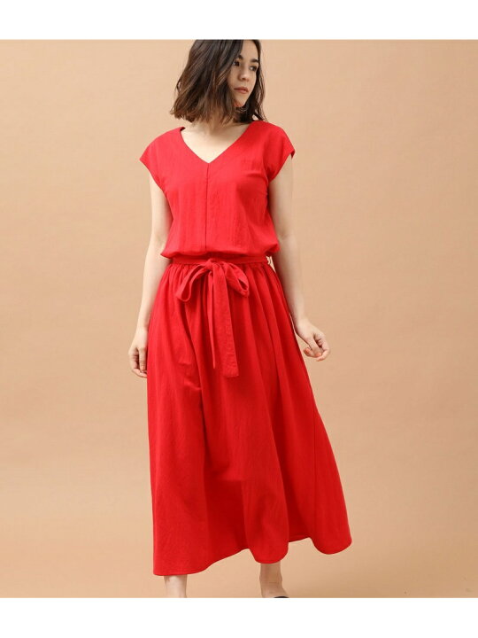 楽天市場】【SALE／50%OFF】Vネックカノコロングドレス SALON adam et 
