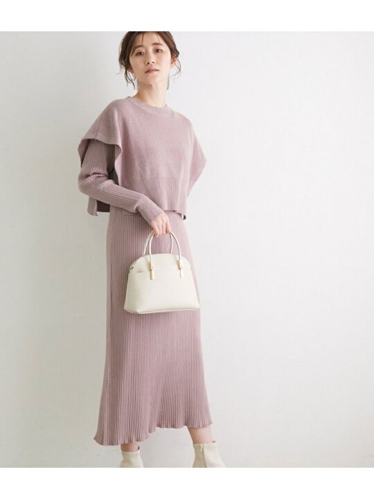 楽天市場 Sale 28 Off マシンウォッシャブル ベスト付きニットワンピース Rope Picnic ロペピクニック ワンピース ワンピースその他 ピンク ベージュ Rba E 送料無料 Rakuten Fashion J Adore Jun Online