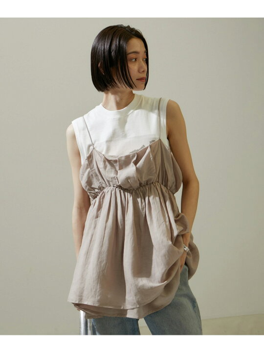 楽天市場】【WEB限定】タックギャザーキャミソール SALON adam et rope 