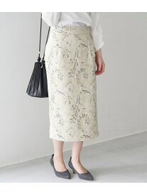 【SALE／50%OFF】ジャガードアイラインスカート ROPE' PICNIC ロペピクニック スカート その他のスカート ホワイト グリーン カーキ レッド【RBA_E】[Rakuten Fashion]