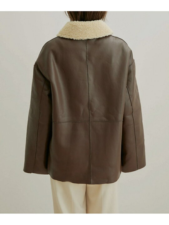 楽天市場】【SALE／50%OFF】リバーシブルフェイクレザーボアブルゾン  