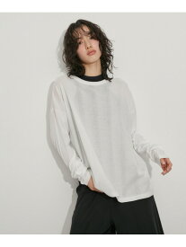 Miller for ADAM ET ROPE' 別注SHEER TEE(2PACK) ADAM ET ROPE' FEMME アダムエロペ トップス カットソー・Tシャツ ホワイト グリーン ピンク【先行予約】*【送料無料】[Rakuten Fashion]