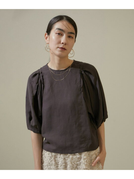 楽天市場】【WEB限定】麻混パフスリーブブラウス SALON adam et rope 