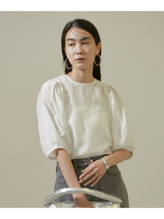 楽天市場】【WEB限定】麻混パフスリーブブラウス SALON adam et rope 