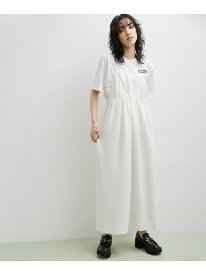 【SALE／30%OFF】フクレジャカードコクーンワンピース ADAM ET ROPE' FEMME アダムエロペ ワンピース・ドレス ワンピース ブラック ホワイト【RBA_E】【送料無料】[Rakuten Fashion]