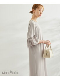 【SALE／20%OFF】【一部店舗限定】【Mon E'toile/モンエトワール】パールサックDress ROPE' PICNIC ロペピクニック ワンピース・ドレス ドレス ベージュ ネイビー【RBA_E】【送料無料】[Rakuten Fashion]