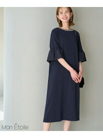 【SALE／20%OFF】【一部店舗限定】【Mon E'toile/モンエトワール】パールサックDress ROPE' PICNIC ロペピクニック ワンピース・ドレス ドレス ベージュ ネイビー【RBA_E】【送料無料】[Rakuten Fashion]