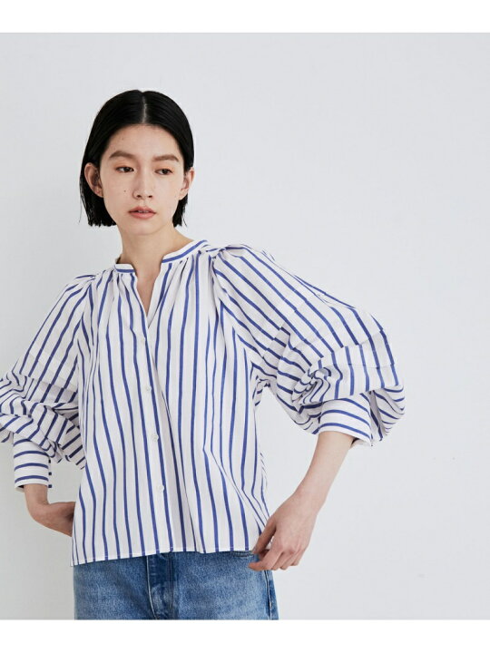 楽天市場】【SALE／20%OFF】ボーダータックスリーブブラウス ADAM ET 