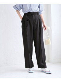 【SALE／40%OFF】タックワイドパンツ ROPE' PICNIC ロペピクニック パンツ その他のパンツ ブラック ブラウン【RBA_E】[Rakuten Fashion]