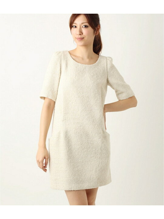 楽天市場】【SALE／80%OFF】ファンシーツイードコクーンワンピース ｜半袖