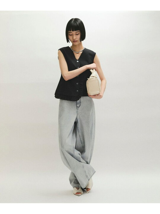 楽天市場】【WEB限定】ラッフルコンビスリーブレストップス ADAM ET 