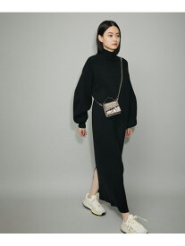 【SALE／30%OFF】【WEB限定】フォルムスリーブハイネックニットワンピース ADAM ET ROPE' FEMME アダムエロペ ワンピース・ドレス ワンピース ブラック グレー ブルー【RBA_E】【送料無料】[Rakuten Fashion]