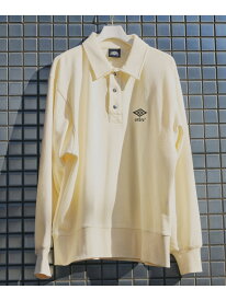 《別注》【UMBRO/アンブロ】POLO COLLAR SWEATSHIRT ADAM ET ROPE' HOMME アダムエロペ トップス スウェット・トレーナー ブラック ホワイト【送料無料】[Rakuten Fashion]