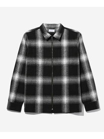 【SALE／30%OFF】Ryan Zip Front Plaid Flannel Shirt Saturdays NYC サタデーズ　ニューヨークシティ トップス シャツ・ブラウス ブラック ブルー パープル【RBA_E】【送料無料】[Rakuten Fashion]