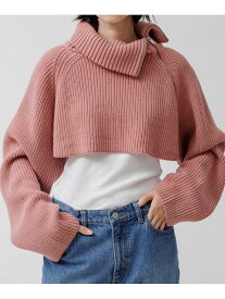 【SALE／50%OFF】[TOPS]HALF ZIP KNIT TOPS M TO R アダムエロペ トップス ニット ブラック グレー ピンク【RBA_E】【送料無料】[Rakuten Fashion]