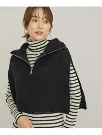 【SALE／30%OFF】ハーフジップレイヤードベスト ROPE' PICNIC PASSAGE ロペピクニック トップス ベスト・ジレ ブラック ベージュ【RBA_E】[Rakuten Fashion]