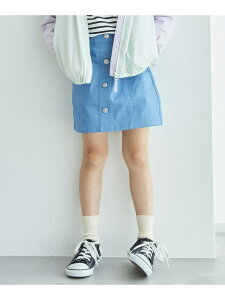 �ySALE�^50%OFF�z�yKIDS�z�t�����g�{�^���C���p���c�t���X�J�[�g/WEB����T�C�Y:110cm ROPE' PICNIC KIDS ���y�s�N�j�b�N �X�J�[�g ���̑��̃X�J�[�g �u���[ �u���b�N�yRBA_E�z[Rakuten Fashion]