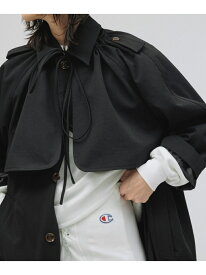 【SALE／30%OFF】[COAT]【SUSTAINABLE】3WAY TRENCH COAT WITH EPAULETTE M TO R アダムエロペ ジャケット・アウター トレンチコート ブラック ベージュ【RBA_E】【送料無料】[Rakuten Fashion]