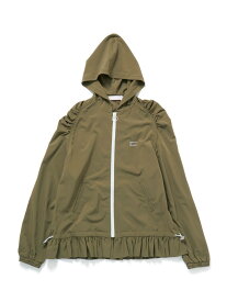 【BORDERS at BALCONY】UV&速乾 裾ギャザーフーディー ZIP UP ブルゾン NERGY ナージー トップス パーカー・フーディー ブラック カーキ ピンク【送料無料】[Rakuten Fashion]