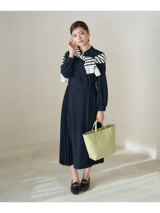 楽天市場】【SALE／28%OFF】サイドプリーツキーネックワンピース ROPE 