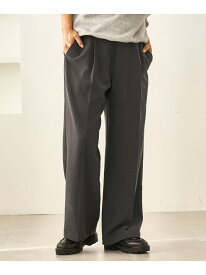 レディハンサムシリーズ ウールライクウエストタックセミワイドパンツ/セットアップ対応 ROPE' PICNIC ロペピクニック パンツ スラックス・ドレスパンツ ベージュ グレー ネイビー ブラック【先行予約】*【送料無料】[Rakuten Fashion]