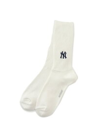 【 ROSTER SOX / ロスターソックス 】 MLB RIB SOCKS JUNRed ジュンレッド 靴下・レッグウェア 靴下 ホワイト ネイビー[Rakuten Fashion]