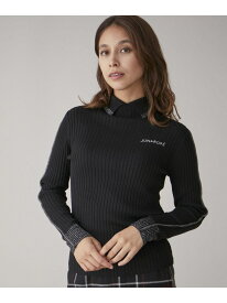 【SALE／60%OFF】ラメ使い衿付き長袖リブニット JUN&ROPE' ジュンアンドロペ トップス ニット ブラック ホワイト ネイビー パープル オレンジ【RBA_E】【送料無料】[Rakuten Fashion]