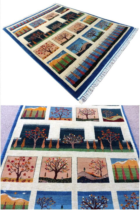 楽天市場】ギャッベ 手織り ペルシャギャベの本場 イラン産 細かな密度  