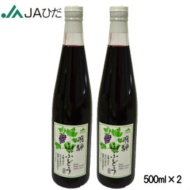 【JAひだ】飛騨山ぶどうジュース 500ml×2 送料無料 ※沖縄・一部離島別途送料1000円