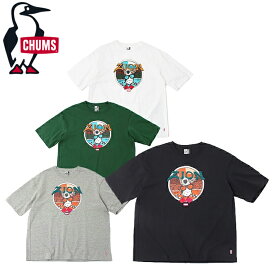 CHUMS チャムス CH01-2183 OVERSIZED ZION SOUVENIR CHUMS T-SHIRT オーバーサイズド ザイオン スーベニア チャムス Tシャツ トップス 半袖 カットソー ブービーバード プリント アウトドア キャンプ メンズ ユニセックス 4カラー 国内正規 2023SS 20%OFF セール