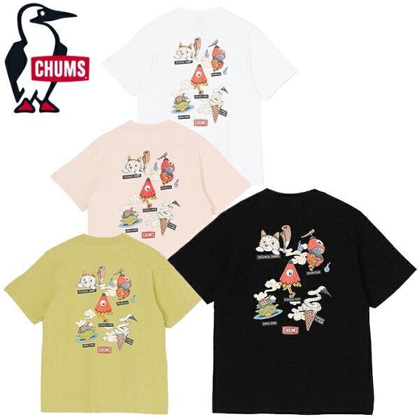 【SALE/20%OFF】CHUMS チャムス CH01-2508 ANTI-BUG FOOD YOKAI POCKET T-SHIRT アンチバグ フード ヨーカイ ティーシャツ Tシャツ トップス 半袖 カットソー プリント アウトドア キャンプ メンズ ユニセックス 4カラー 国内正規