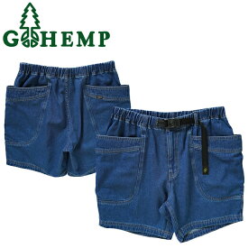 GOHEMP ゴーヘンプ GHP1183THU VENDOR HYBRID SHORTS ベンダー ハイブリッド ショーツ ショートパンツ ヘンプ コットン デニム ハープパンツ ジーンズ ボトムス アウトドア ナチュラル メンズ ユニセックス USED WASH ユーズド ウォッシュ