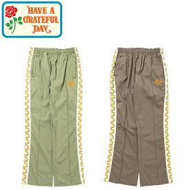 【SALE/20%OFF】HAVE A GRATEFUL DAY ハブ ア グレイトフル デイ GDP0362TRST TRACKSUIT PANTS トラックスーツ パンツ ロングパンツ ジャージ セットアップ ボトムス 刺繍 メンズ レディース ユニセックス 2カラー