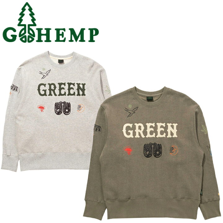楽天市場】【SALE/20%OFF】GOHEMP ゴーヘンプ GHC4467GRN GREEN CREW 