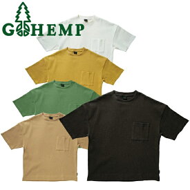 GOHEMP ゴーヘンプ GHC4479MWF WIDE SLIT TEE ワイド スリット ティー Tシャツ トップス ロゴ 半袖 5分袖 ショート丈 麻 オーガニック エスニック ナチュラル カジュアル アウトドア メンズ ユニセックス 5カラー 2023SS